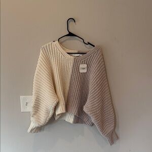 Altar'd State Cream and Tan Sweater
